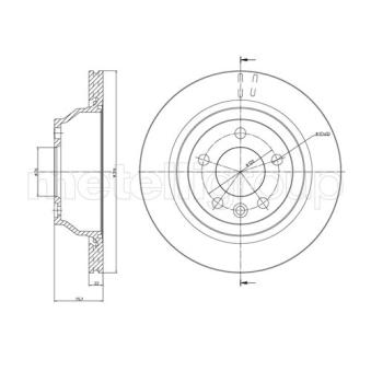 Jeu de 2 disques de frein arrière TRUSTING OEM 7L6615601E