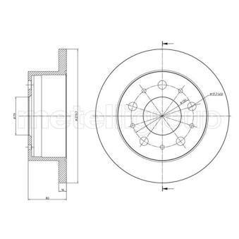 Jeu de 2 disques de frein arrière TRUSTING OEM 51749275
