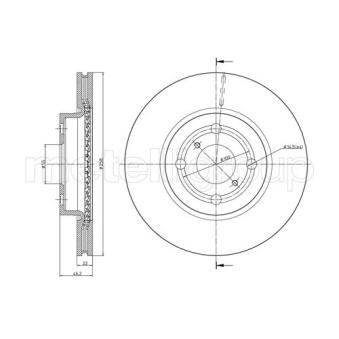 Jeu de 2 disques de frein avant TRUSTING OEM 435120D060