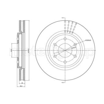 Jeu de 2 disques de frein avant TRUSTING OEM 40206EB300