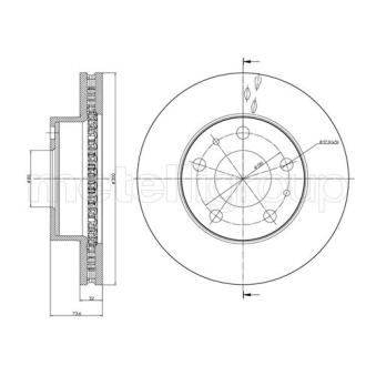 Jeu de 2 disques de frein avant TRUSTING OEM 51957510
