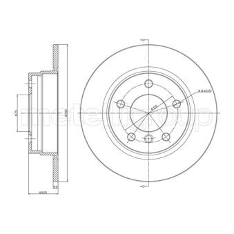 Jeu de 2 disques de frein arrière TRUSTING OEM 34211158936