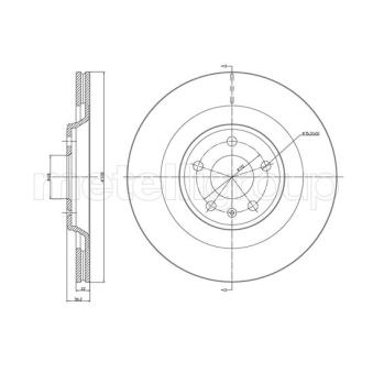 Jeu de 2 disques de frein arrière TRUSTING [DF1317]