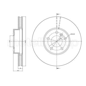 Jeu de 2 disques de frein avant TRUSTING OEM 34116771985