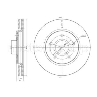 Jeu de 2 disques de frein avant TRUSTING OEM 4721995AB