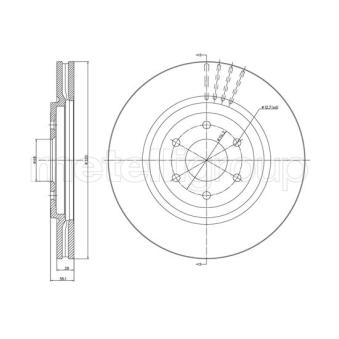 Jeu de 2 disques de frein avant TRUSTING OEM 402063X00B