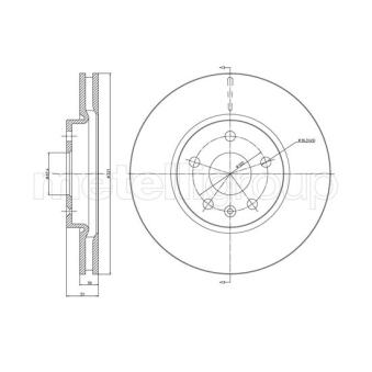 Jeu de 2 disques de frein avant TRUSTING OEM 569083