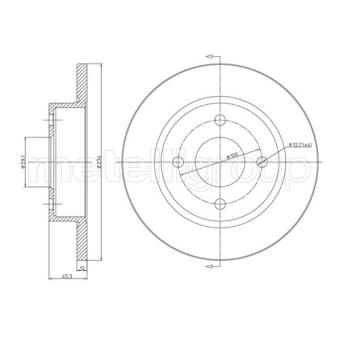 Jeu de 2 disques de frein avant TRUSTING OEM 402065F001