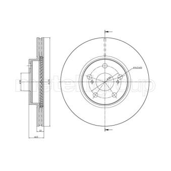 Jeu de 2 disques de frein avant TRUSTING OEM 4351212710