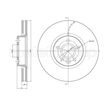 Jeu de 2 disques de frein avant TRUSTING OEM 31400764