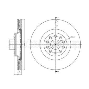 Jeu de 2 disques de frein avant TRUSTING OEM 1K0615301AD Jeu de 2 disques de frein avant TRUSTING OEM 1K0615301AD