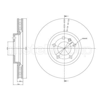 Jeu de 2 disques de frein avant TRUSTING OEM 7E0615301C Jeu de 2 disques de frein avant TRUSTING OEM 7E0615301C