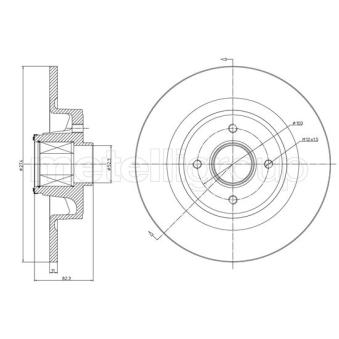 Jeu de 2 disques de frein arrière TRUSTING OEM 7701208230