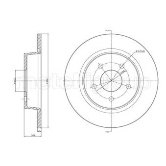 Jeu de 2 disques de frein arrière TRUSTING OEM 1683384