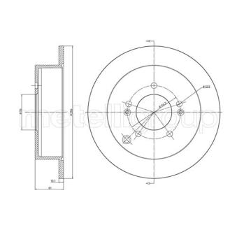 Jeu de 2 disques de frein arrière TRUSTING OEM 584113A300