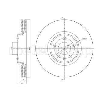 Jeu de 2 disques de frein avant TRUSTING OEM 8R0615301 Jeu de 2 disques de frein avant TRUSTING OEM 8R0615301