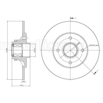 Jeu de 2 disques de frein arrière TRUSTING OEM 7701204901