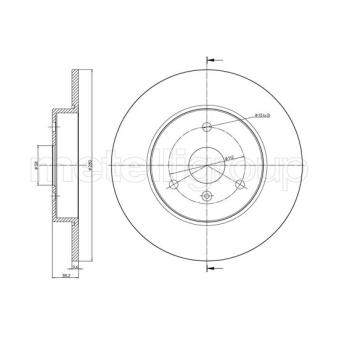 Jeu de 2 disques de frein avant TRUSTING OEM 4514210112