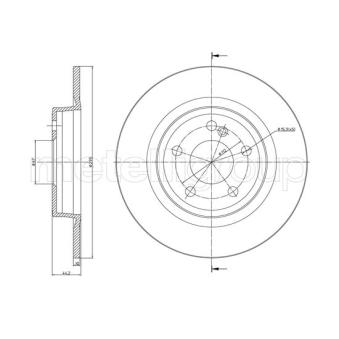 Jeu de 2 disques de frein arrière TRUSTING OEM A2464230112