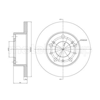 Jeu de 2 disques de frein avant TRUSTING OEM 7531819