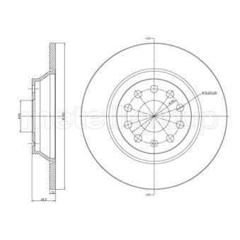 Jeu de 2 disques de frein arrière TRUSTING OEM 3Q0615601A Jeu de 2 disques de frein arrière TRUSTING OEM 3Q0615601A