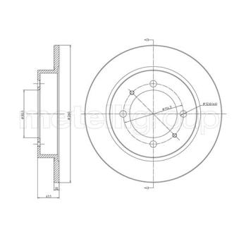 Jeu de 2 disques de frein arrière TRUSTING OEM MB699288