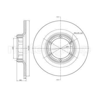 Jeu de 2 disques de frein arrière TRUSTING [DF208]