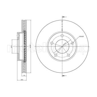 Jeu de 2 disques de frein avant TRUSTING OEM C24Y3325XC9A