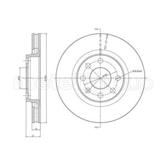 Jeu de 2 disques de frein avant TRUSTING DF239 pour MAZDA B SERIE 2.0 - 110cv