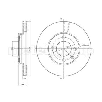 Jeu de 2 disques de frein avant TRUSTING OEM 841615301