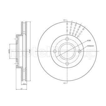 Jeu de 2 disques de frein avant TRUSTING OEM 1514233