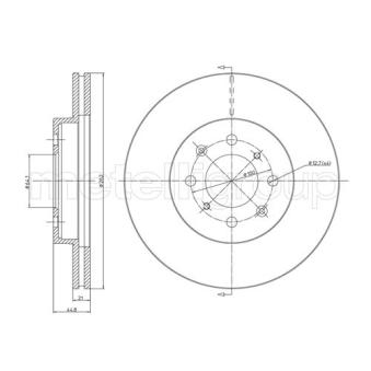 Jeu de 2 disques de frein avant TRUSTING OEM SDB000991