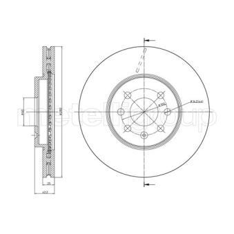 Jeu de 2 disques de frein avant TRUSTING OEM 569007