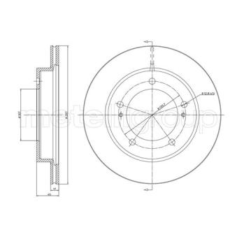 Jeu de 2 disques de frein avant TRUSTING OEM 5521156B01