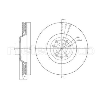 Jeu de 2 disques de frein avant TRUSTING OEM 4249A9
