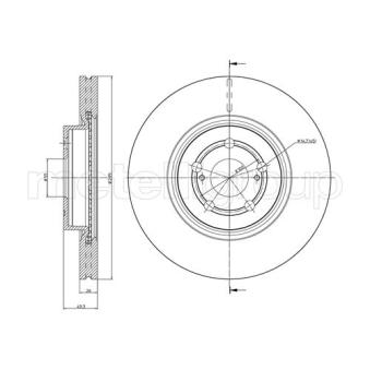 Jeu de 2 disques de frein avant TRUSTING OEM 4351205050