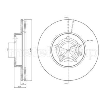 Jeu de 2 disques de frein avant TRUSTING OEM 1001093