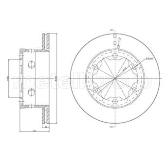 Jeu de 2 disques de frein arrière TRUSTING OEM 2D0615601B