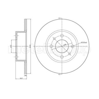Jeu de 2 disques de frein arrière TRUSTING OEM 60801753