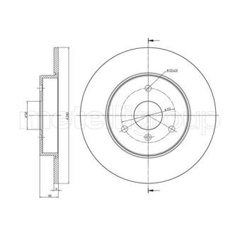 Jeu de 2 disques de frein avant TRUSTING OEM 0004341V001