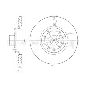 Jeu de 2 disques de frein avant TRUSTING OEM 46449390