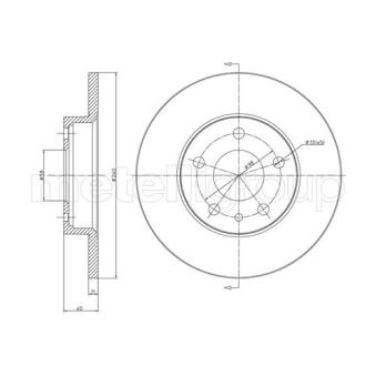 Jeu de 2 disques de frein arrière TRUSTING OEM 60578920