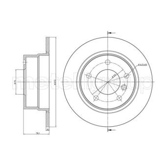 Jeu de 2 disques de frein arrière TRUSTING OEM 34211160809