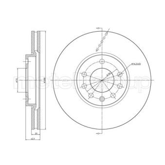 Jeu de 2 disques de frein arrière TRUSTING [DF719]
