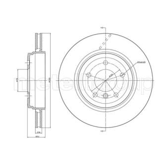 Jeu de 2 disques de frein arrière TRUSTING OEM 34216864052