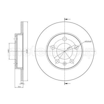 Jeu de 2 disques de frein arrière TRUSTING OEM 1J0615601D