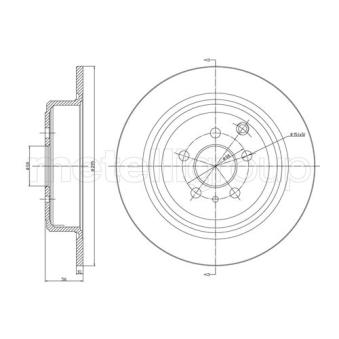 Jeu de 2 disques de frein arrière TRUSTING OEM 9567217780 Jeu de 2 disques de frein arrière TRUSTING OEM 9567217780