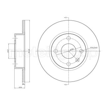 Jeu de 2 disques de frein arrière TRUSTING [DF765]