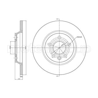 Jeu de 2 disques de frein arrière TRUSTING OEM 7D0615601A