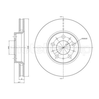 Jeu de 2 disques de frein avant TRUSTING OEM 272403